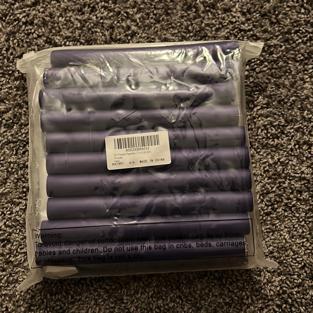 30 pc heatless hair curlers